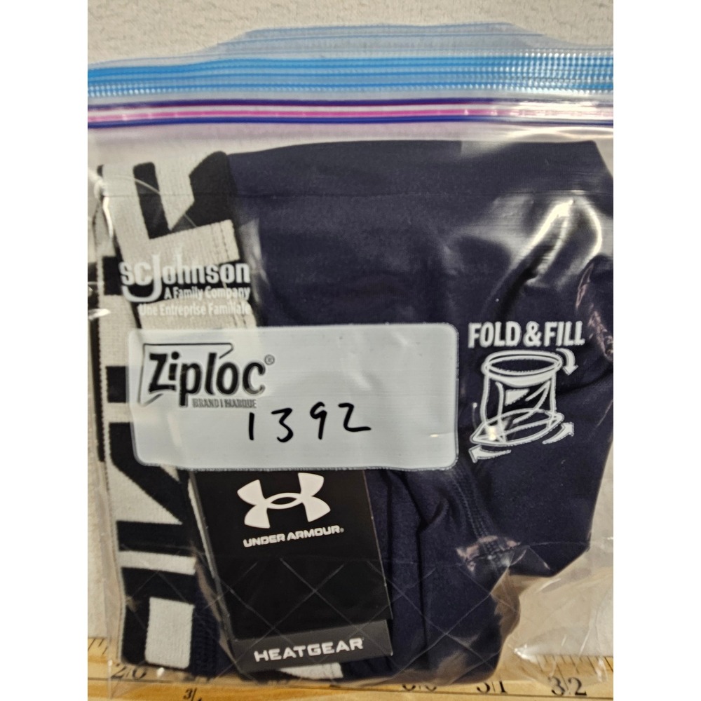 Under Armour HeatGear Authentics Middy Compression Shorts Navy Blue Small - Picture 11 of 11
